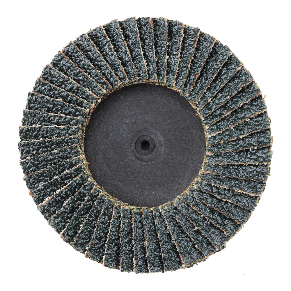 100 Pack - 3" Mini Flap Discs 36 Grit Quick Change Sanding Roloc Style Type R