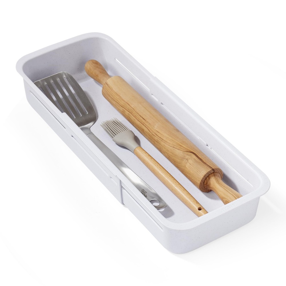 DrawerFit® Sliding Drawer Bin, Expandable and Adjustable Kitchen Storage Orga...