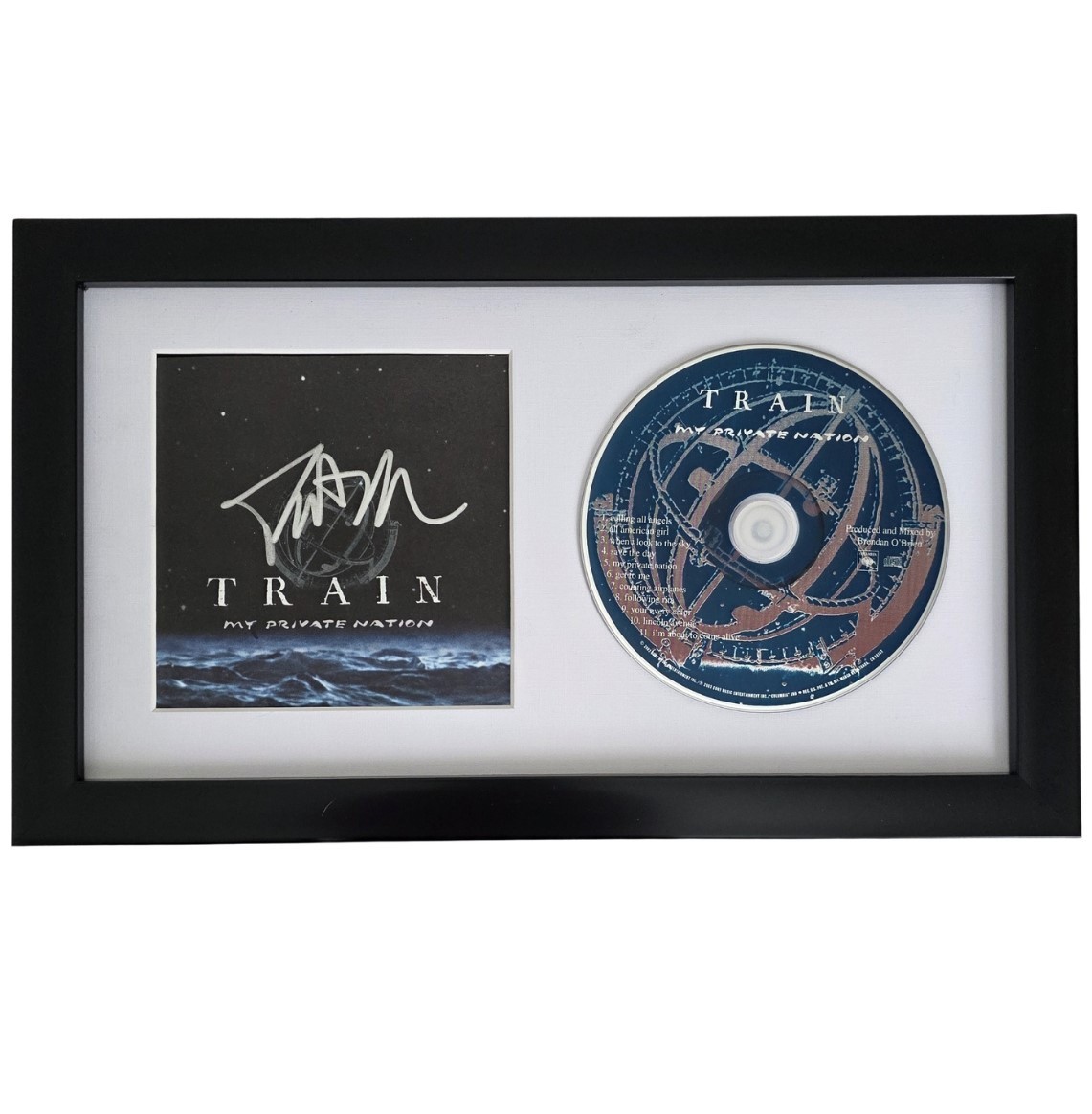 Patrick Monahan Signed Train My Private Nation CD COA Proof Autographed Framed