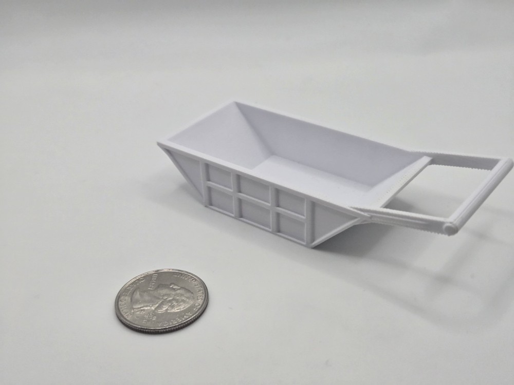 1/64 Scale 12 Cubic Yard Bedding Box in White