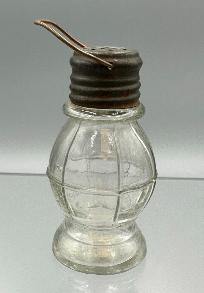 Antique LANTERN Figural Glass CANDY CONTAINER Shaker