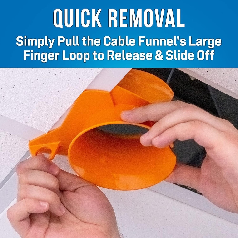 Cable Funnel Drop Ceiling Protector for Safe and Organized Wire Installation