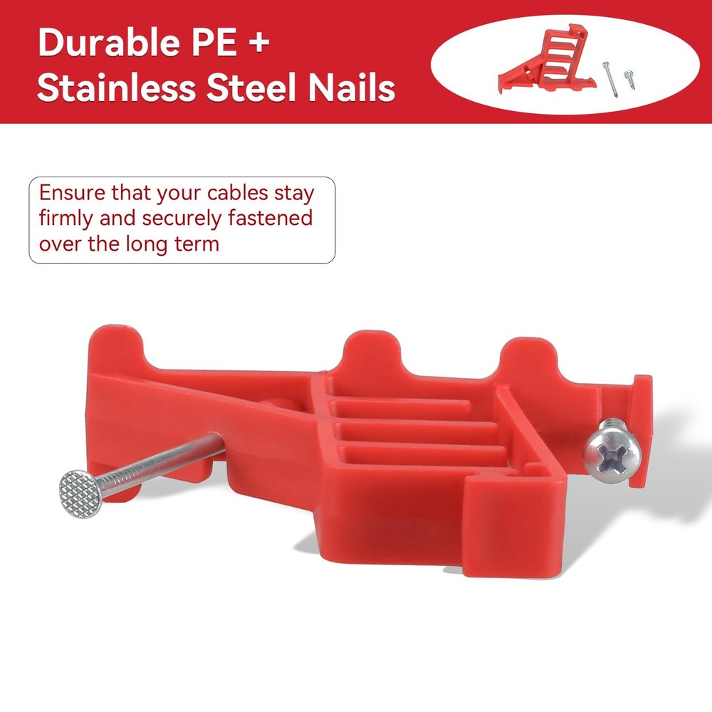 Multi Cable Staples for Romex Clips, Plastic Electrical Wire Stackers, Secure...