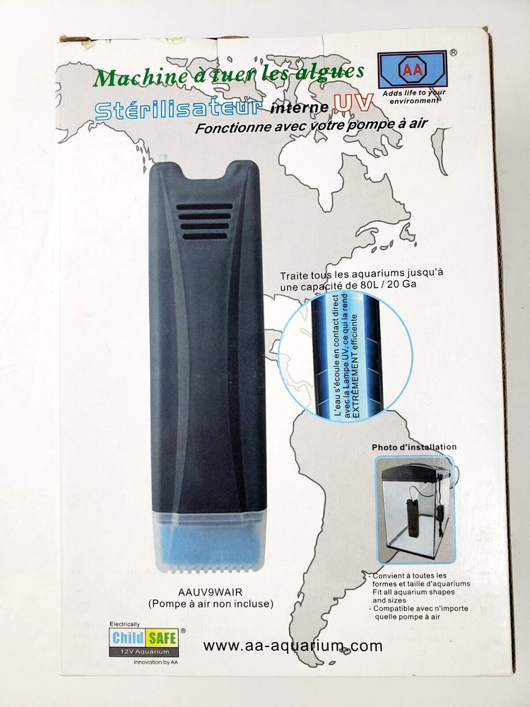 AA Aquarium AAUV9W UV Sterilizer Unit 9 WT New