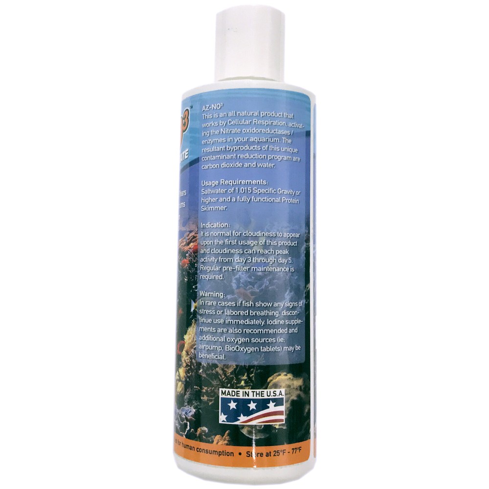 AZ-NO3 Absolute Zero Nitrate 240mL Reef Safe Nitrate Eliminator