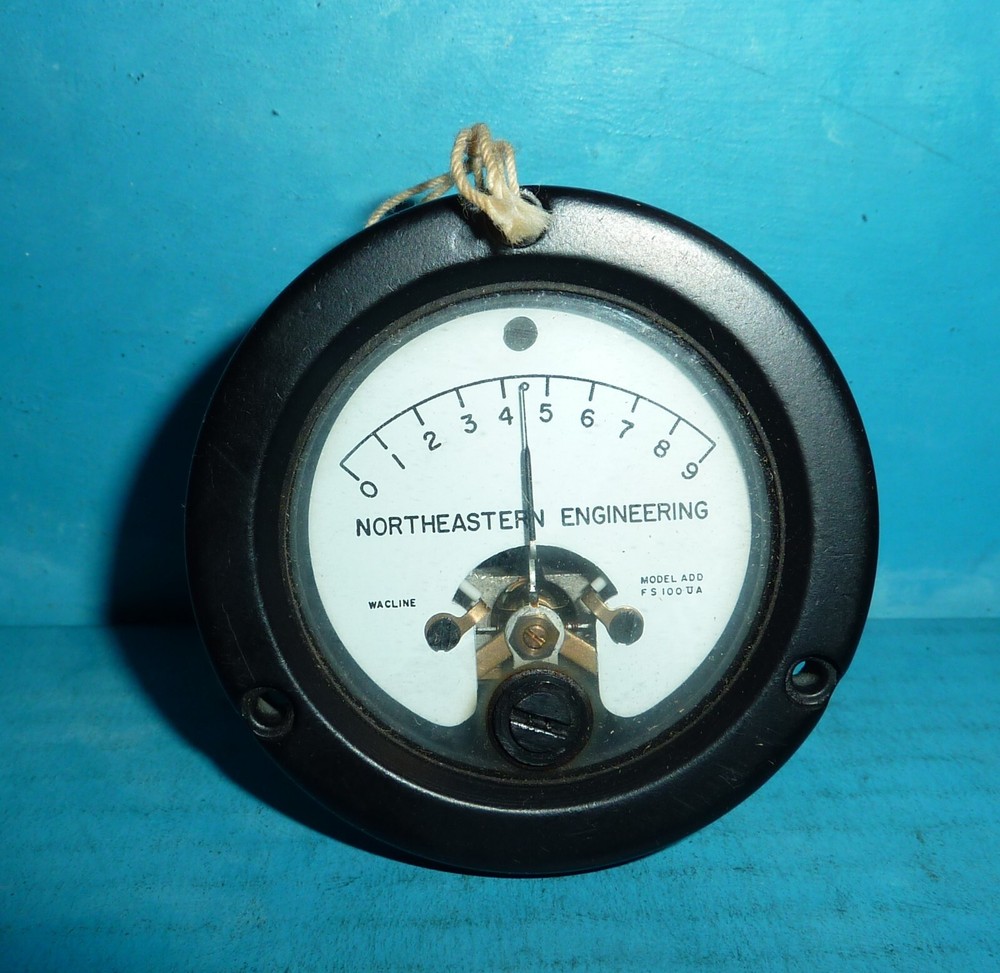 Northeastern Engineering Model ADD Ammeter Panel Meter 0-9 2 5/8in Sealed
