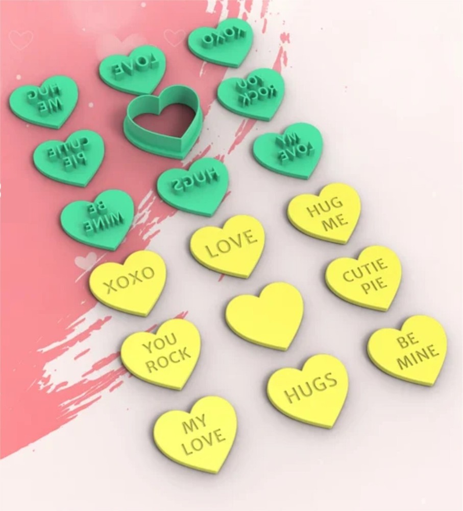 Valentine Heart Stamp Polymer Clay Cutter