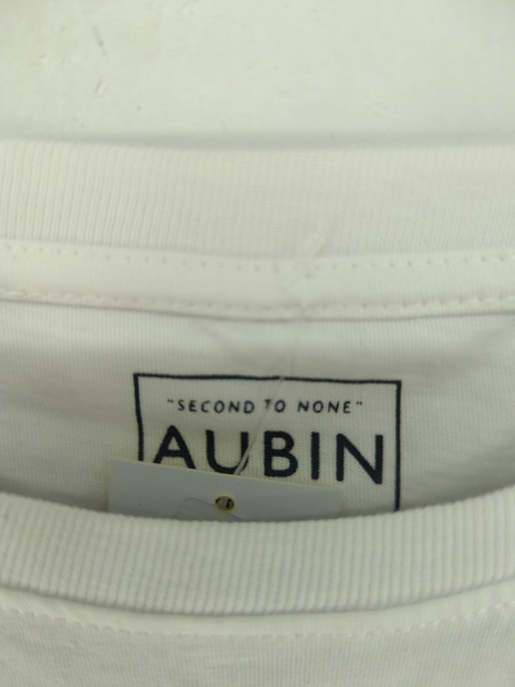 AUBIN Men's T-Shirt L White 100% Cotton Crew Neck Basic
