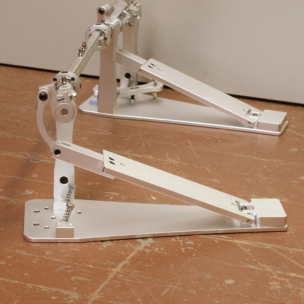 Omete Direct Drive Double Bass Drum Pedal, Silver