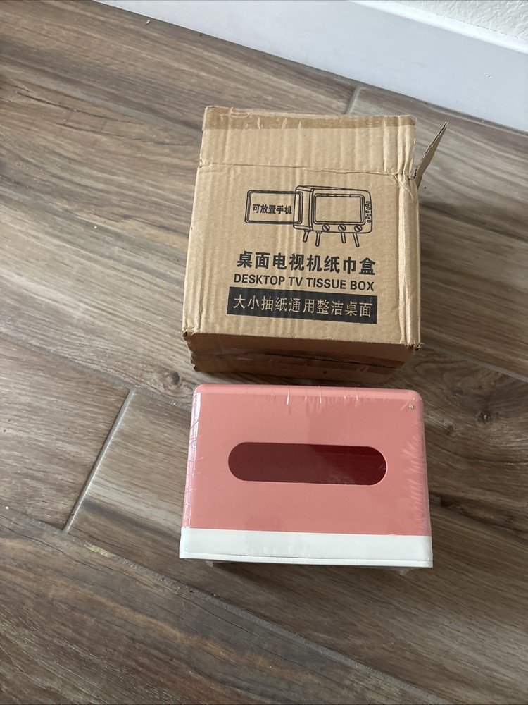 Retro TV Phone Holder & Tissue Box NEW in Box