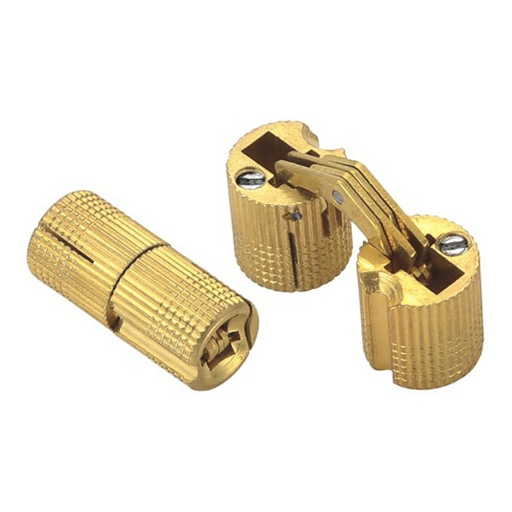 4Pcs 180° Open Angle 12mm Copper Invisible Hidden Hinges For Concealed Worktop
