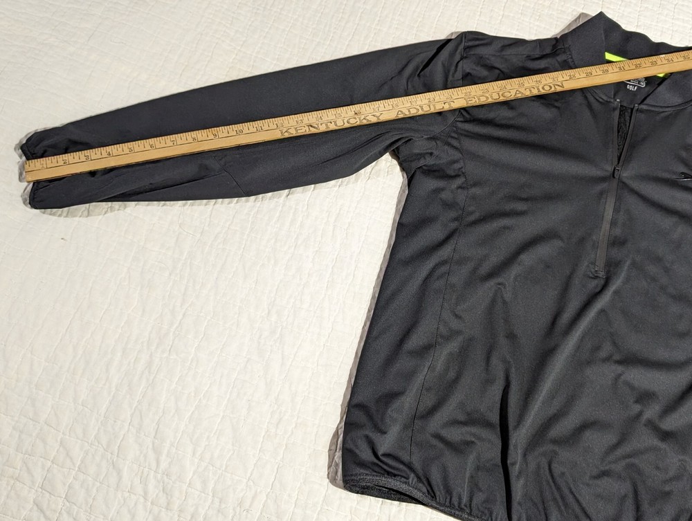 Slazenger Golf Pullover Mens Sz M Medium Vented Lightweight 1/2 Zip Jacket Black