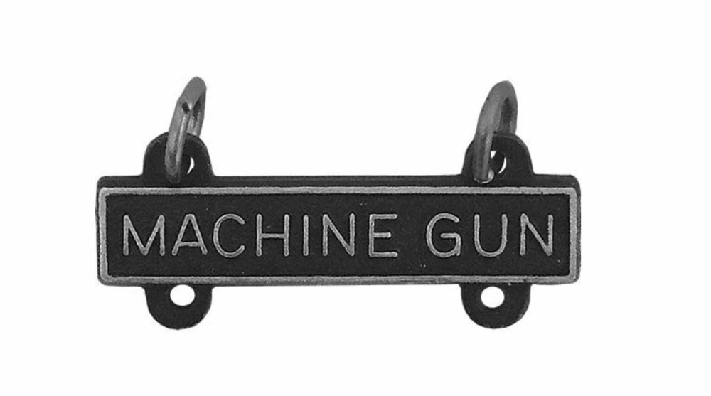 Vanguard ARMY QUALIFICATION BAR: MACHINE GUN - SILVER OXIDIZED FINISH