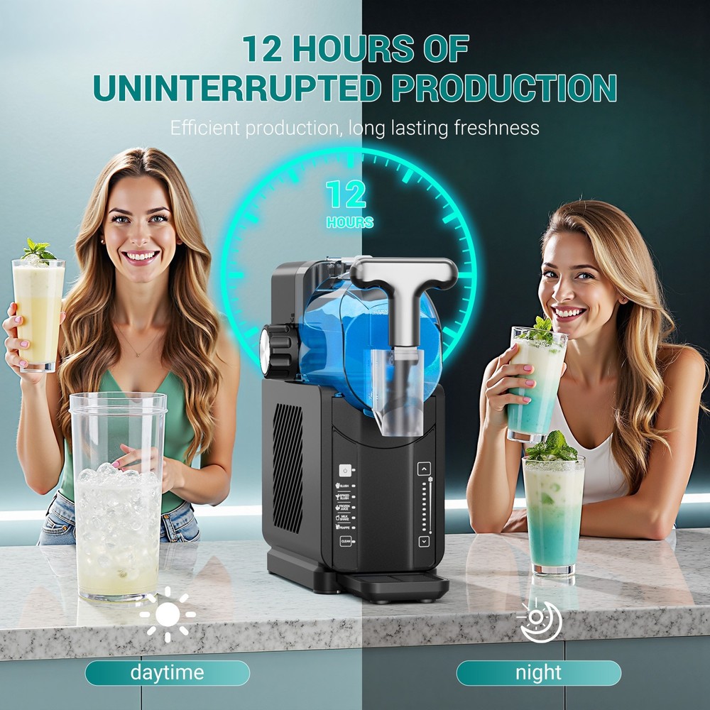 Slushie Machine for Home No Ice Needed, Frozen Drink Maker 5 Pre-Set Programs
