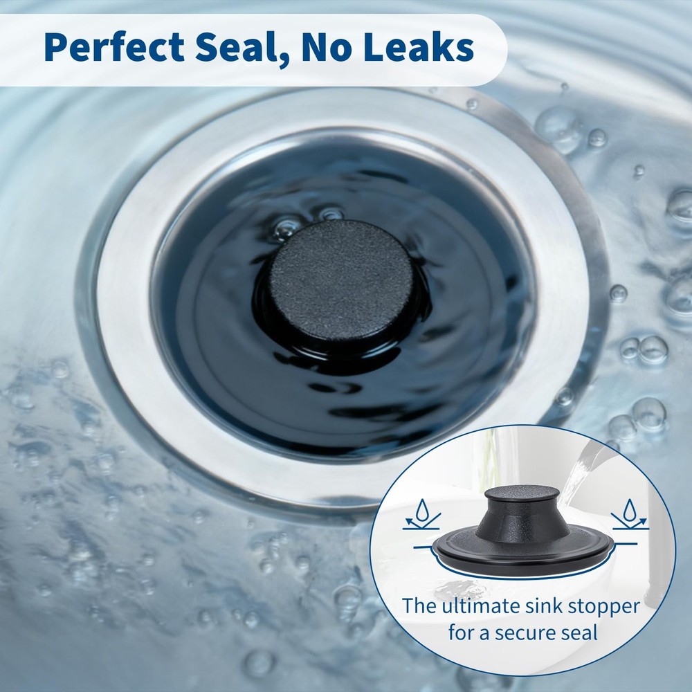 2 Pack Kitchen Sink Stopper Garbage Disposal Dishwasher Plug Cap Durable Plastic