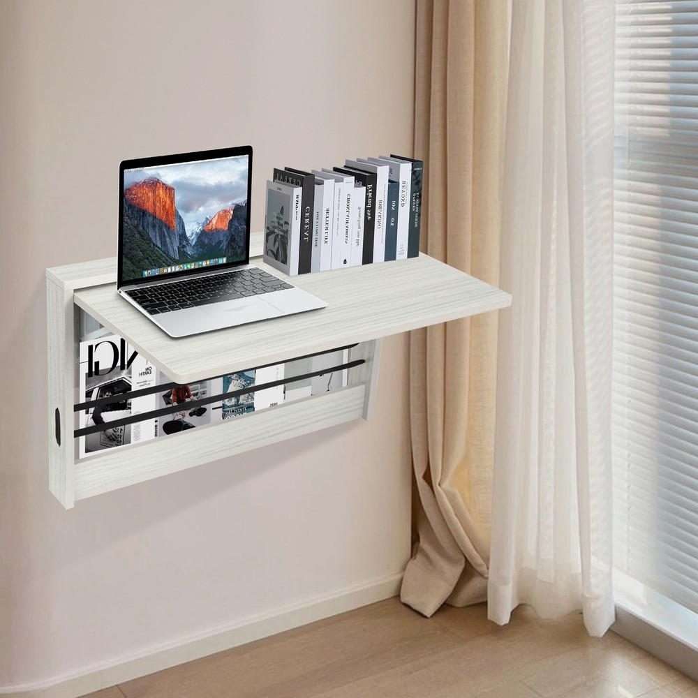 Folding Wall Table, Fold Down Table Wall Mounted, Round Corners Folding Table