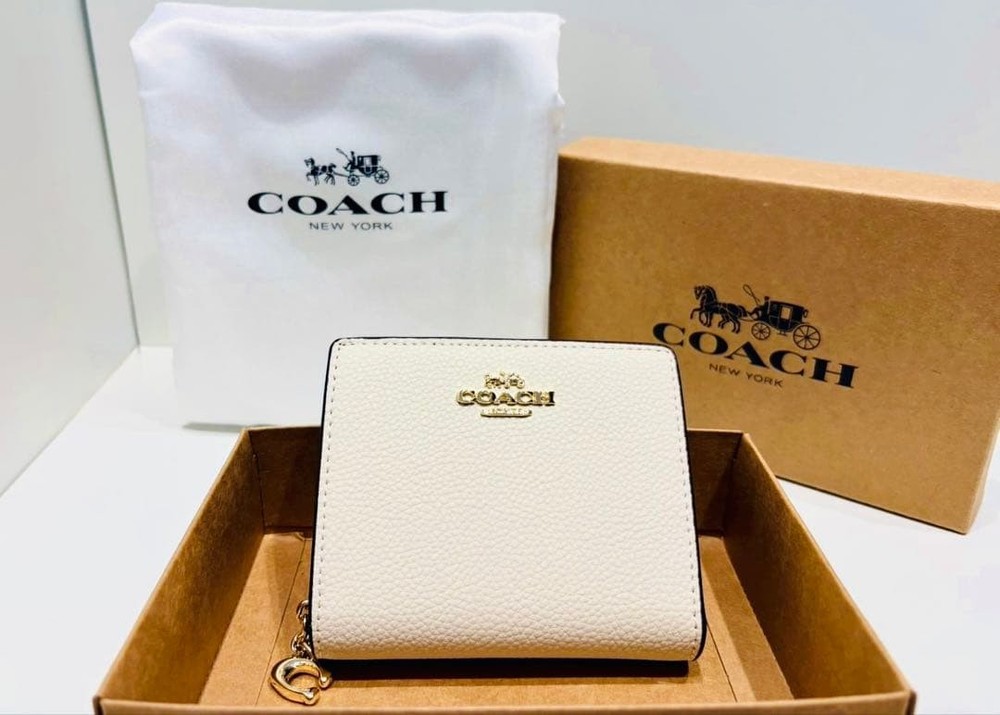 COACH Two-Fold Wallet White