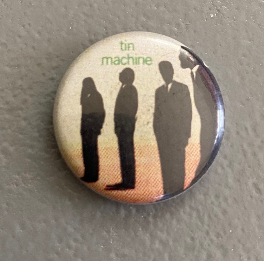 vintage Tin Machine button pinback David Bowie 90s rock