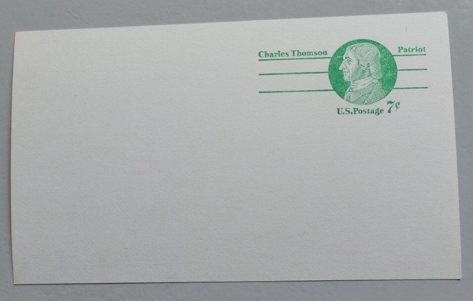 Postal Stationery UX68. Post Card. UNUSED. Charles Thomson.