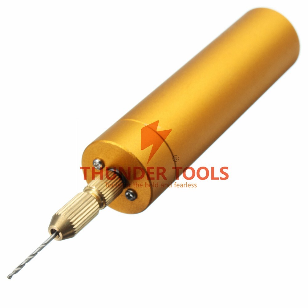 Thunder Tools 5V DC Mini Aluminum Electric Motor Hand Drill + 10Pcs Twist Bits