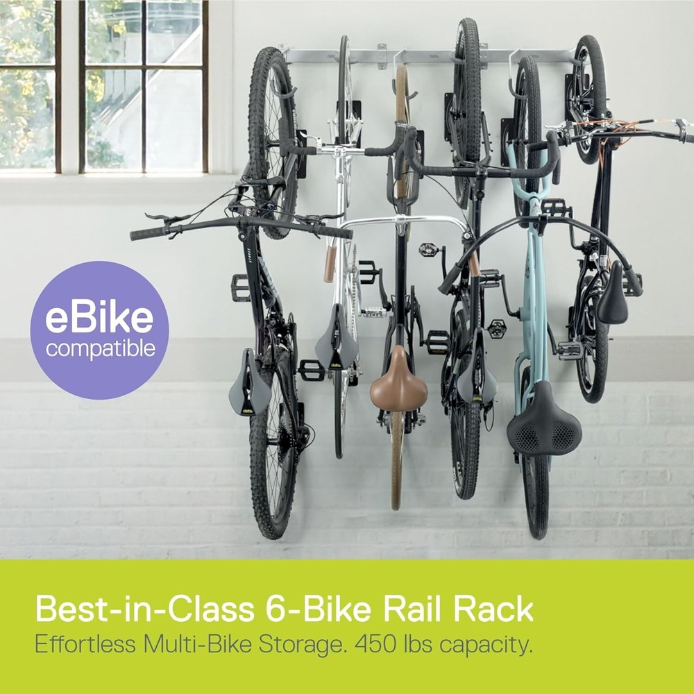 Garage Bike Rack Wall Mount Rail Rack by Delta Cycle