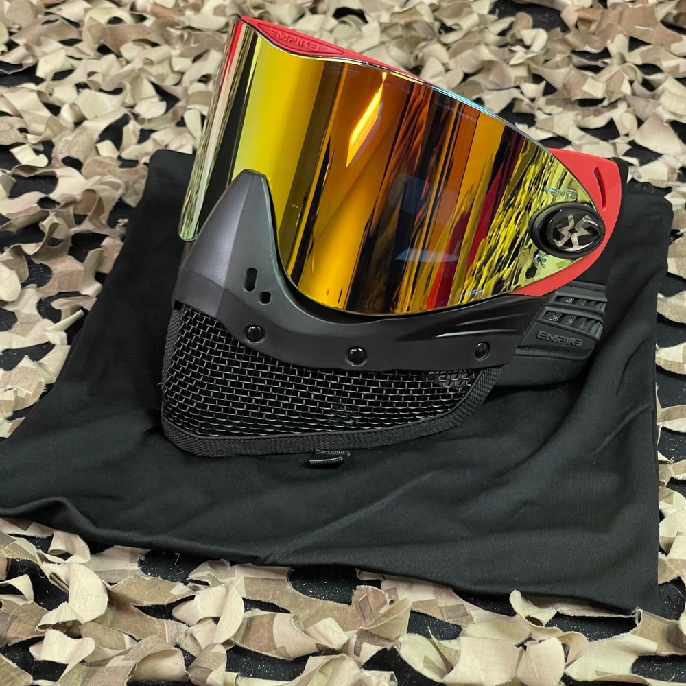 NEW Empire E-Mesh Airsoft Mask Thermal Goggle - Red / Fire Mirror Lens