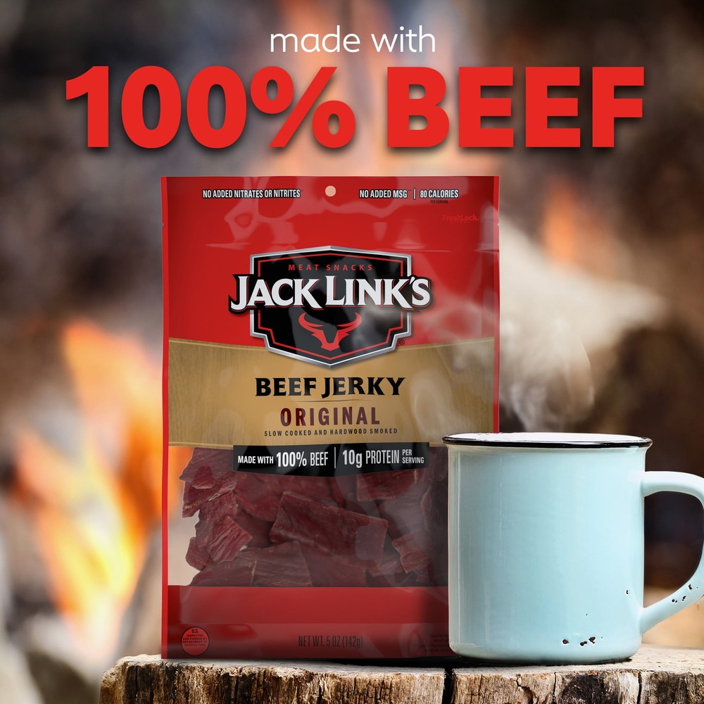 Jack Link’s Beef Jerky, Original, 5 oz, Resealable Bag