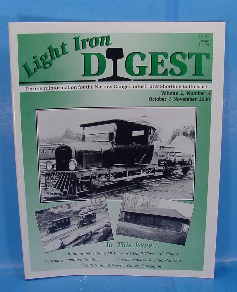 LIGHT IRON DIGEST MAGAZINE VOLUME 2 NUMBER 5 OCTOBER/NOVEMBER 2000 TOC PICTURED