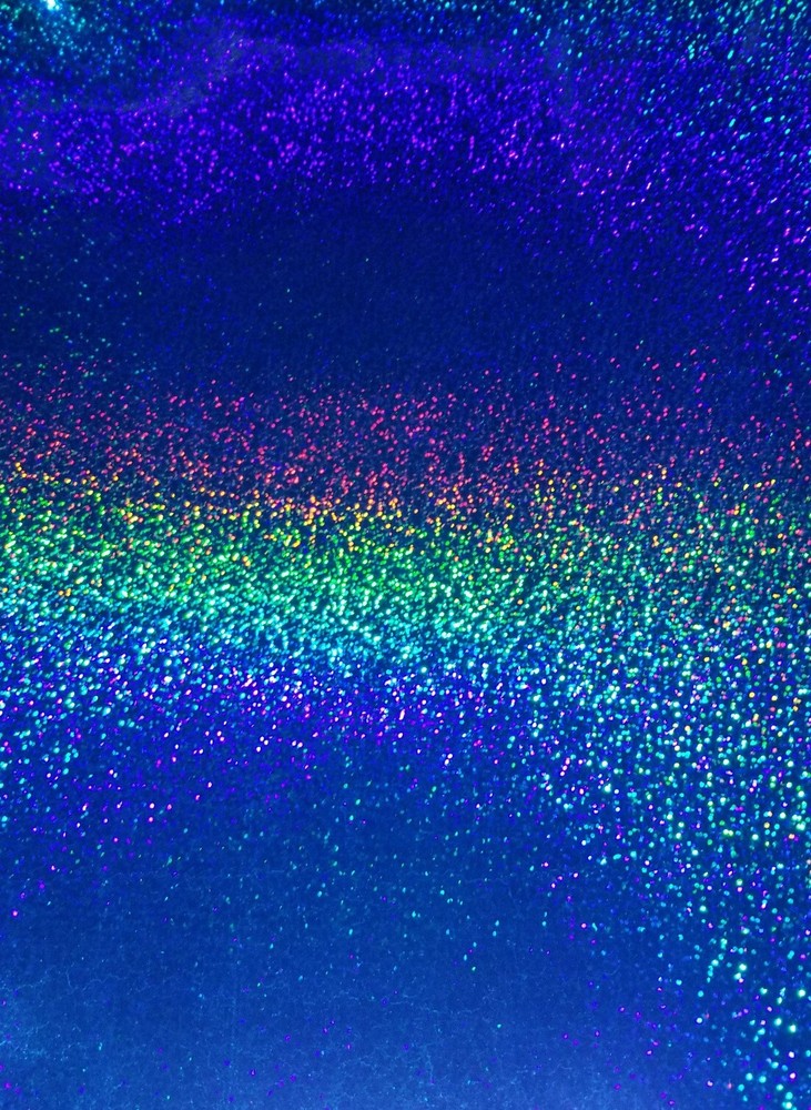 Fluorescent Blue Sequins Sign Vinyl 24" x 10 ft