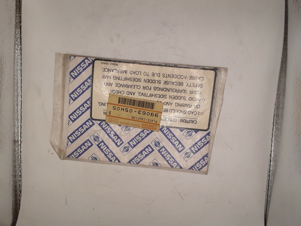 Nissan 99063-05H05 Plate Caution