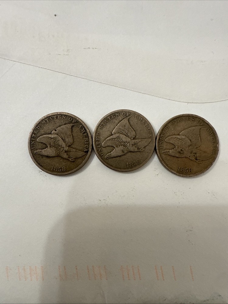 1858 Flying Eagle Cent Penny 1c US