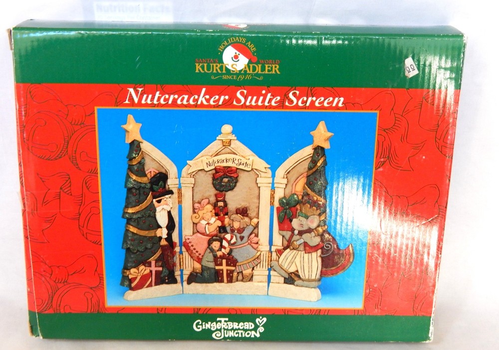 Kurt Adler Gingerbread Junction Nutcracker Suite Screen in Box