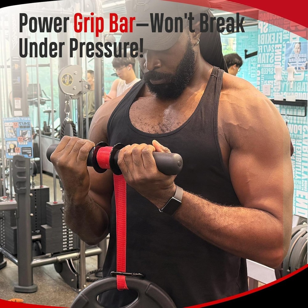 FitBeast Forearm Strengthener & Wrist Roller Exerciser - Adjustable Grip