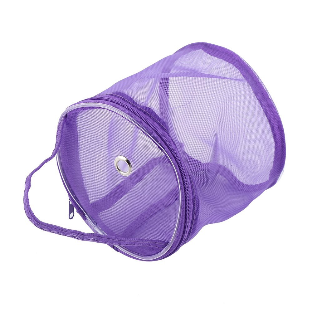 Purple Storage Bag Cylinder Mesh Wool Yarn Exquisite Container Handba