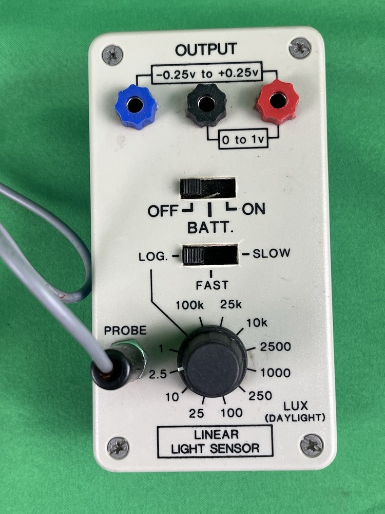 Philip Harris Blue Box Linear Light Sensor T12150/3 Working plus spare boxes