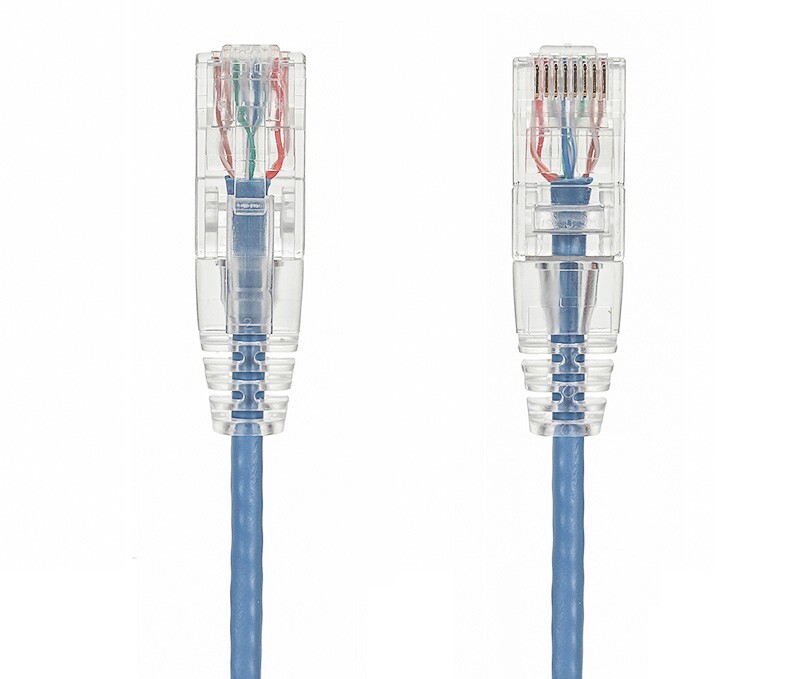 40ft Slim Cat6 28AWG UTP Ethernet Network Patch Cable Snagless, Blue