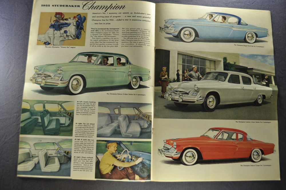 1955 Studebaker Early Brochure President Commander Champion Excellent Original