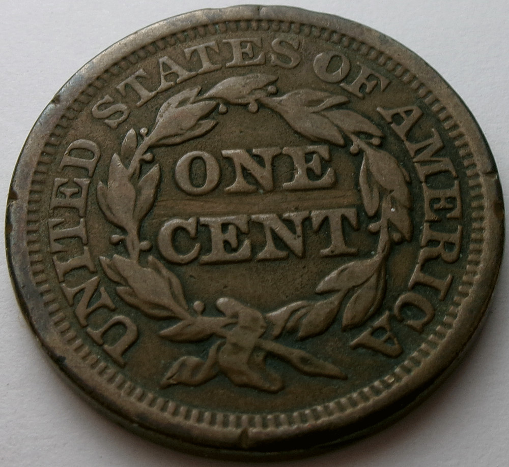 1846 Braided Hair Large Cent