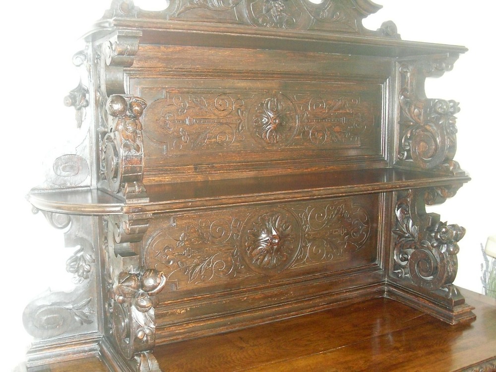 Antique French Sideboard carved oak