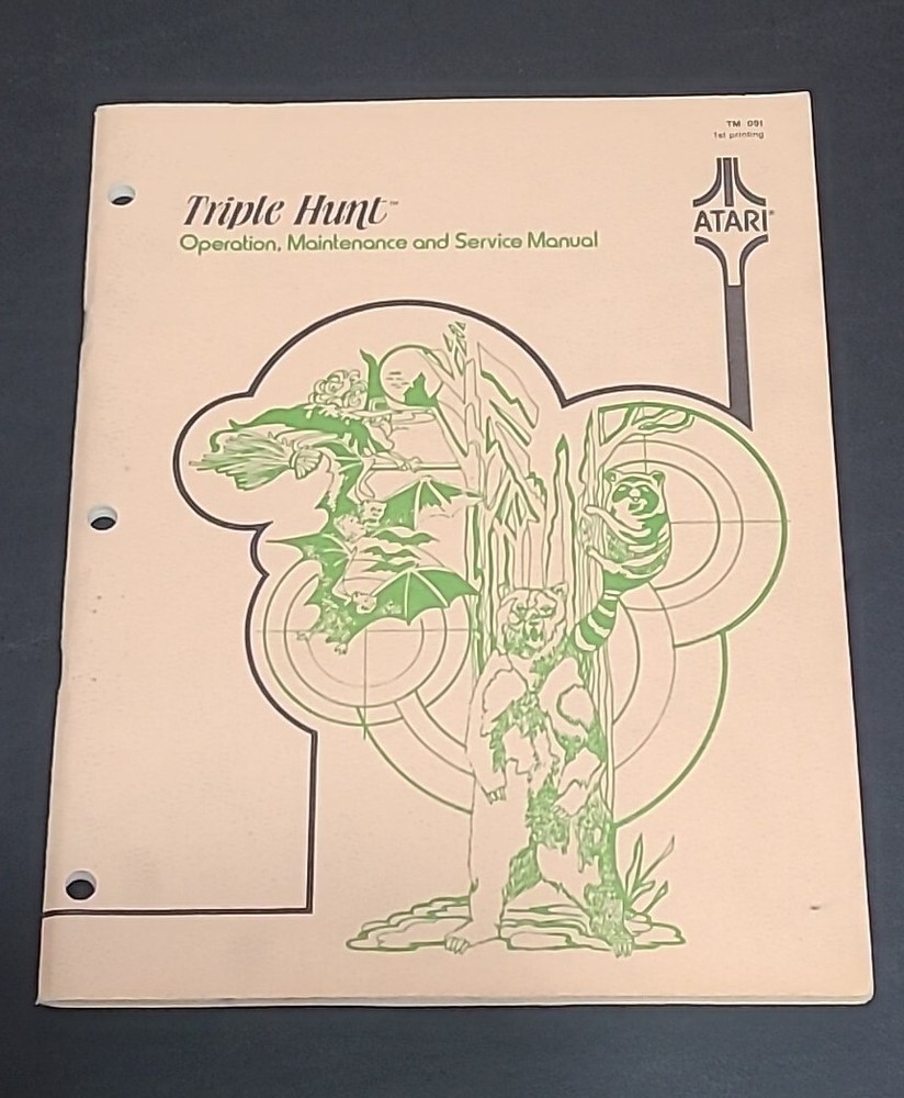Triple Hunt Atari Arcade Manual, 1st Printing