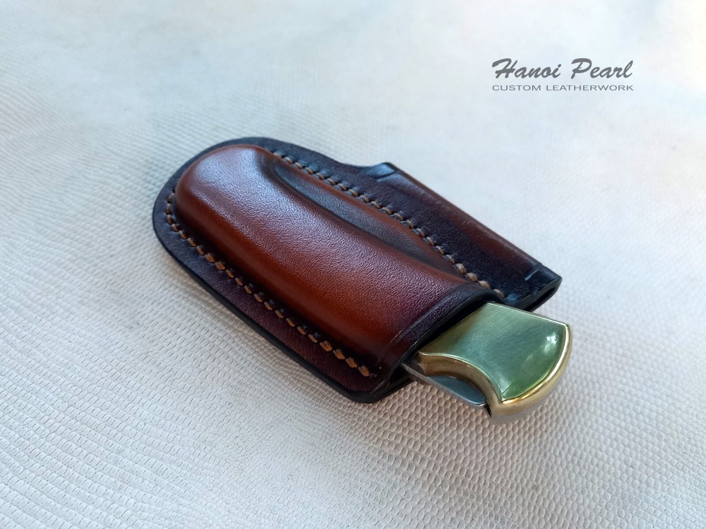 Buck 112 Custom Sheath | Strongside Horizontal Carry Leather Sheath