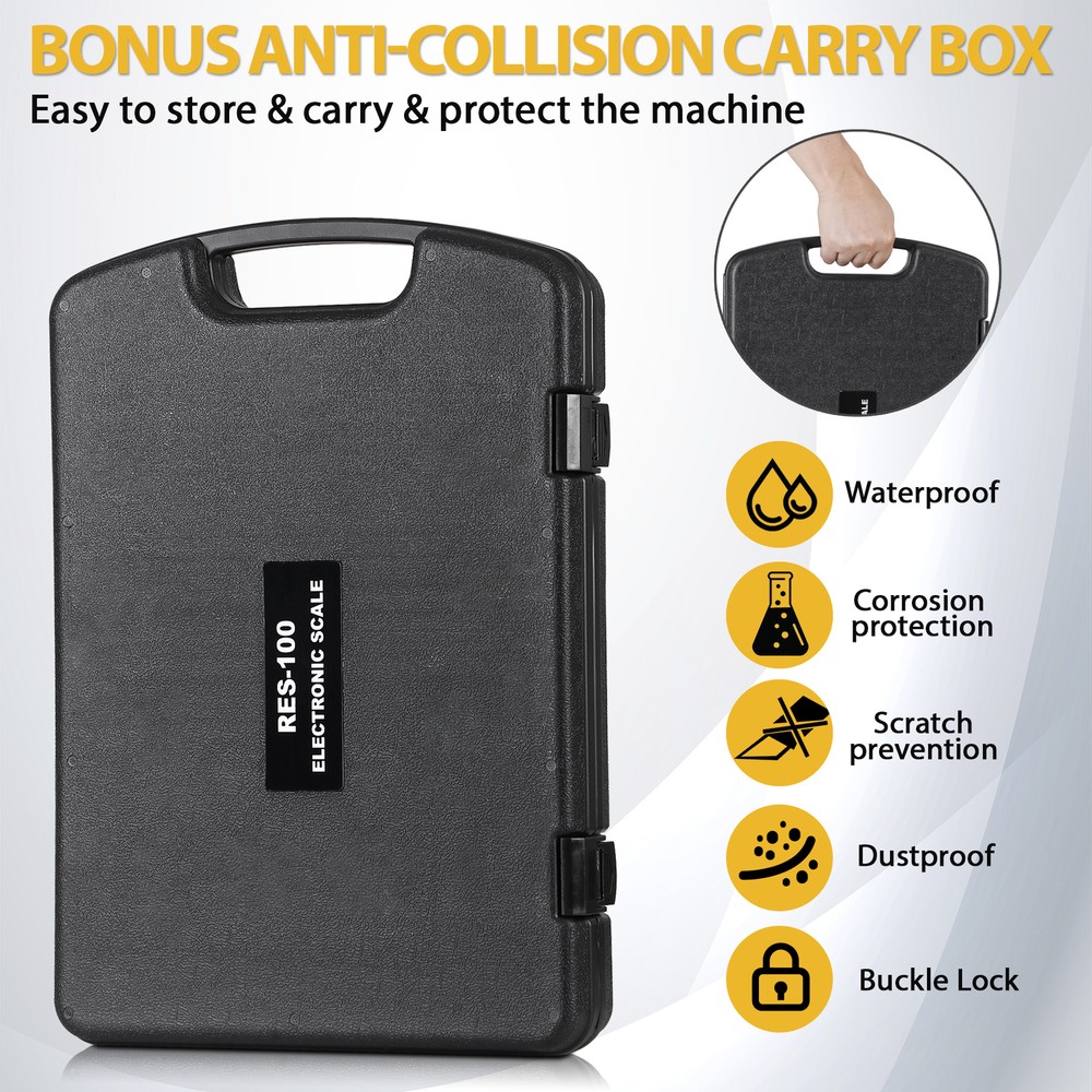 220LBS Electronic Digital Refrigerant Charging Weight Scale with Portable Case