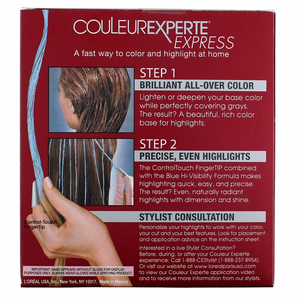 3 Pack L'Oreal Paris Couleur Experte Express Hair Color + Highlighter, Light ...