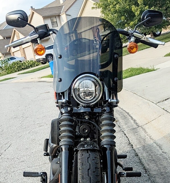 Calsci 12" Tinted Windshield for Harley Softail Standard FXST