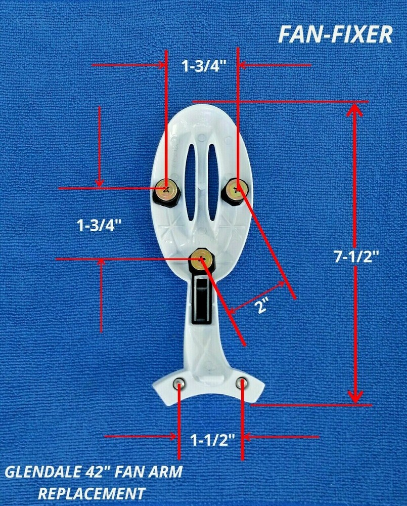 Hampton Bay 42"Glendale White Ceiling Fan Blade Arm Replacement Bracket AM212-WH