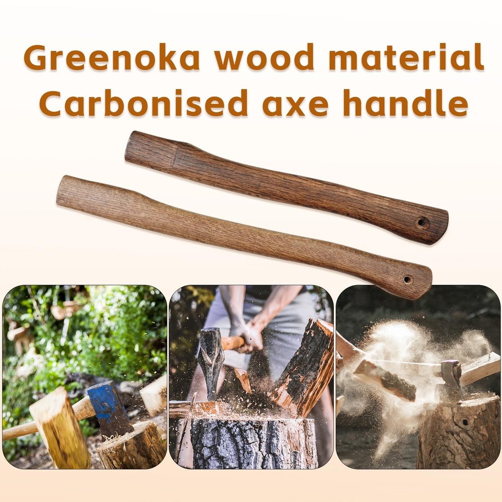 2-Pack Axe Handle , 17in+23.6in Hatchet Handle , Wood Handle for Axe Pick Axe