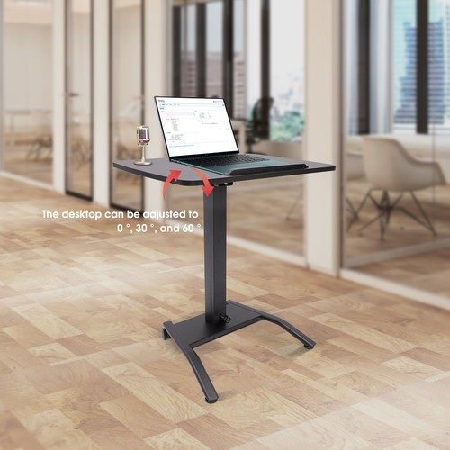 Rolling Desk Laptop Podium Desk Adjustable Standing Lifting Desk Computer Table