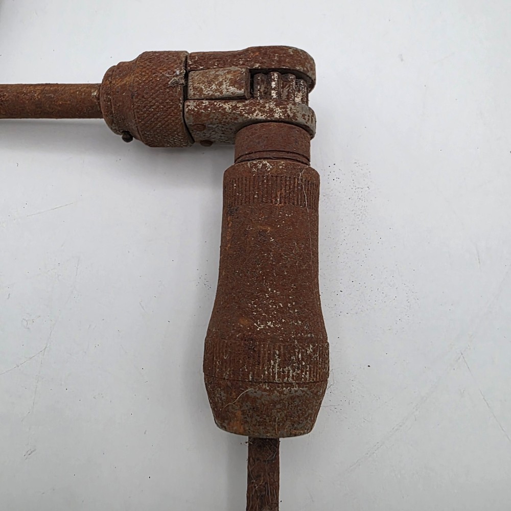 Vintage Rusted Handled Bit Brace Hand Drill