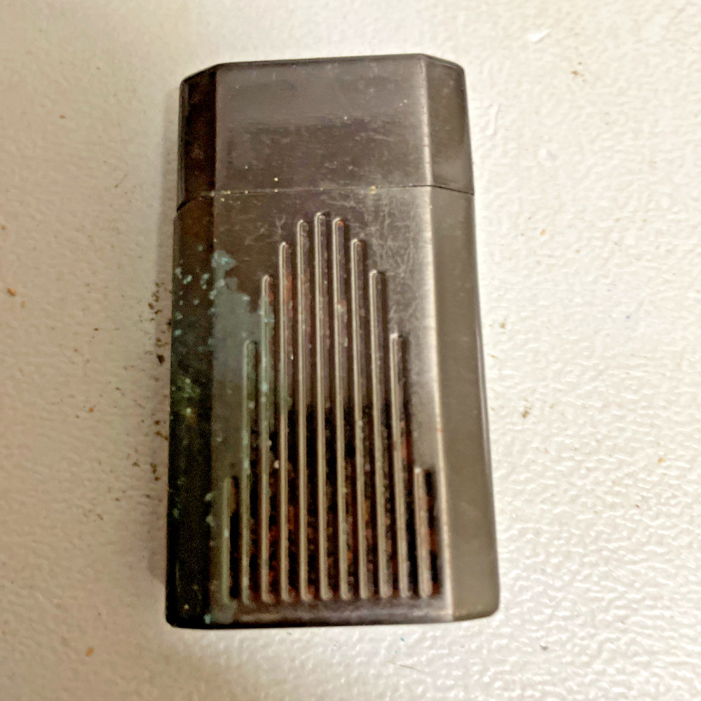 Ronson Jet Lite Butane Refillable Lighter Copper Bleed on exterior working As Is