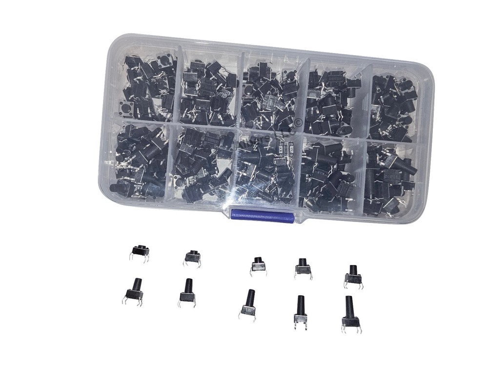 200 SMD Verical Tactile Mini Micro Momentary Push Button Switch Tact Assortment